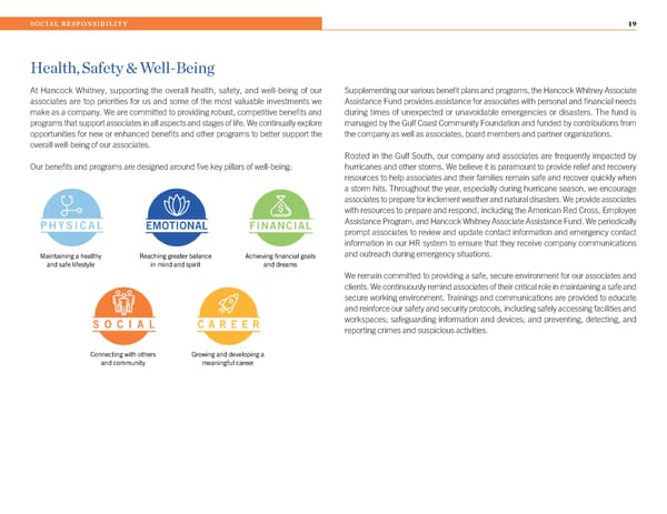 2022 Hancock Whitney ESG Report - Page 19